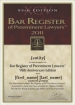 Listed Lawyers in the Bar Register of Preeminent Attorneys - 2011 Jan 01, 2011
