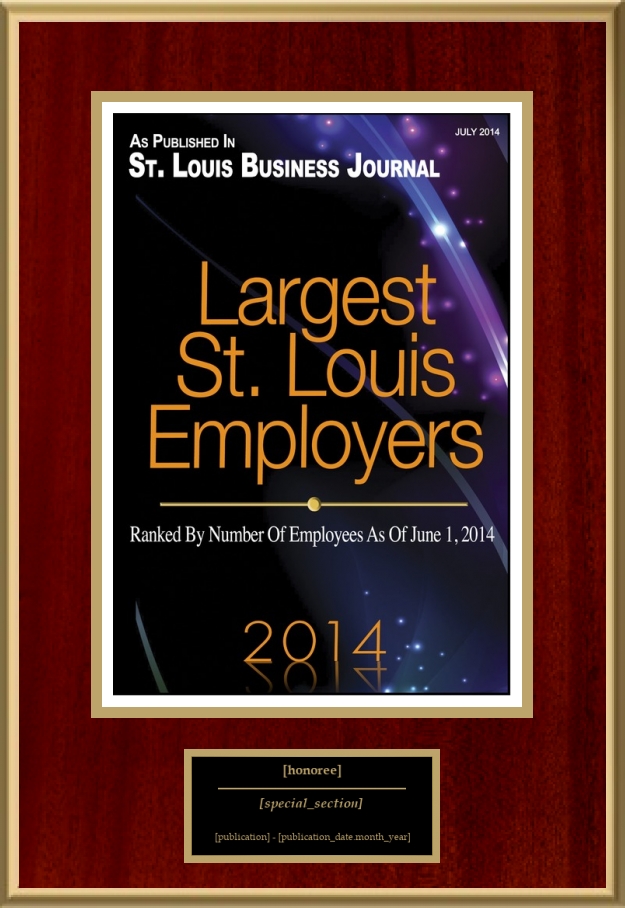 Largest St. Louis Employers | American Registry - Recognition Plaques, Award Plaque, Countertop ...