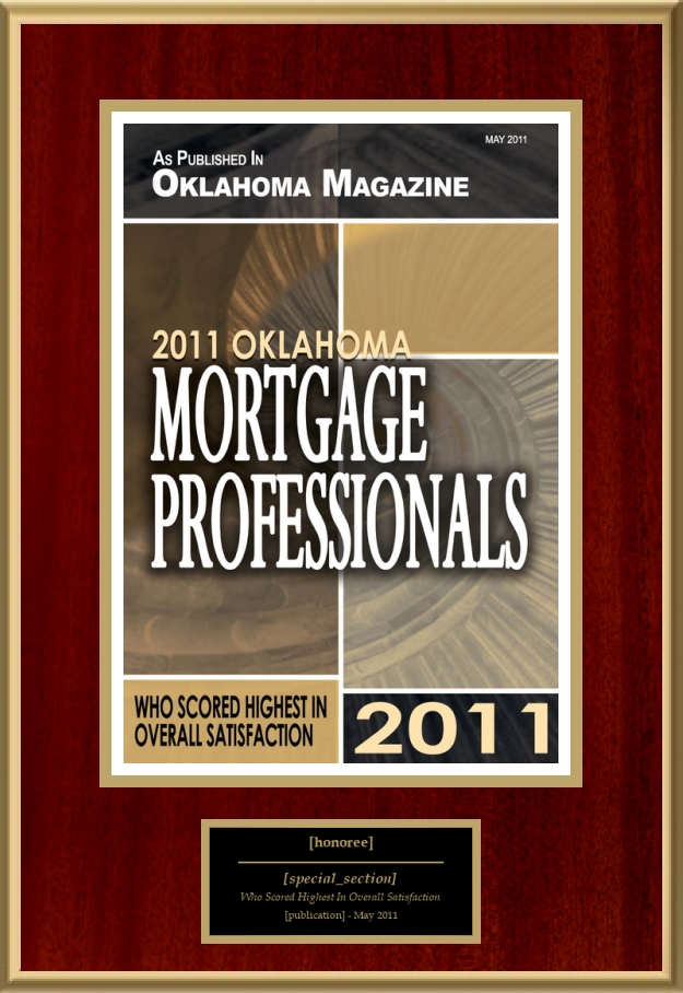 2011 Oklahoma Mortgage Professionals American Registry Recognition 