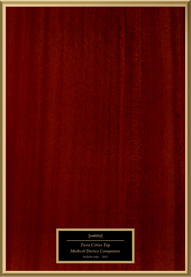 Twin Cities Top Medical Device Companies American Registry Recognition Plaques, Award Plaque