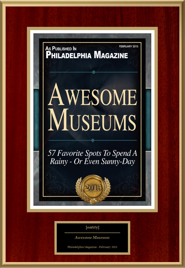 Awesome Museums American Registry Recognition Plaques, Award Plaque