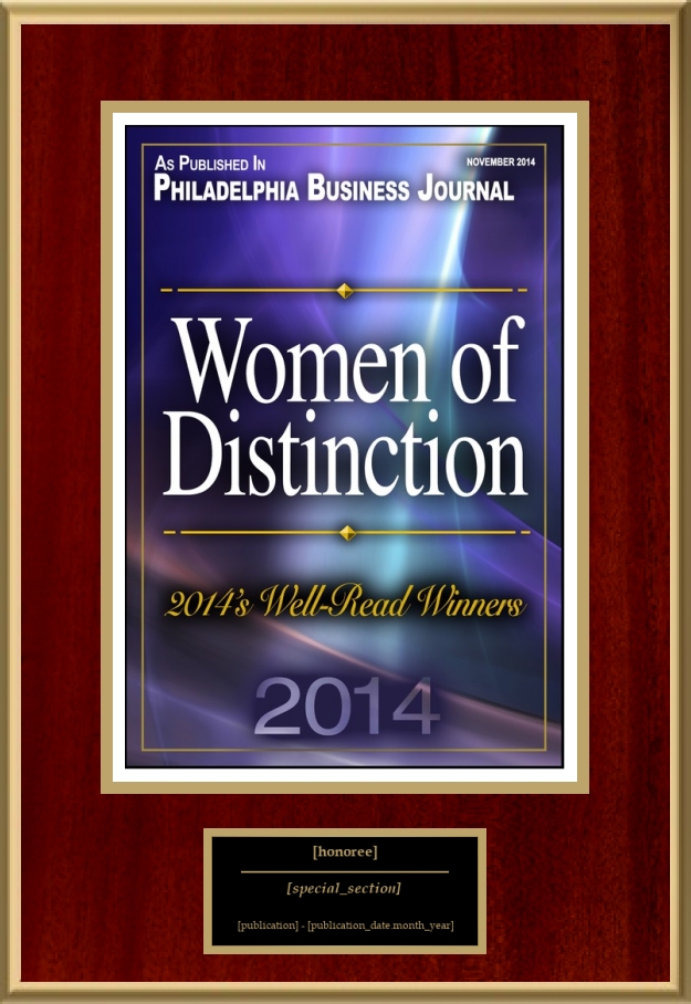 Women Of Distinction American Registry Recognition Plaques, Award