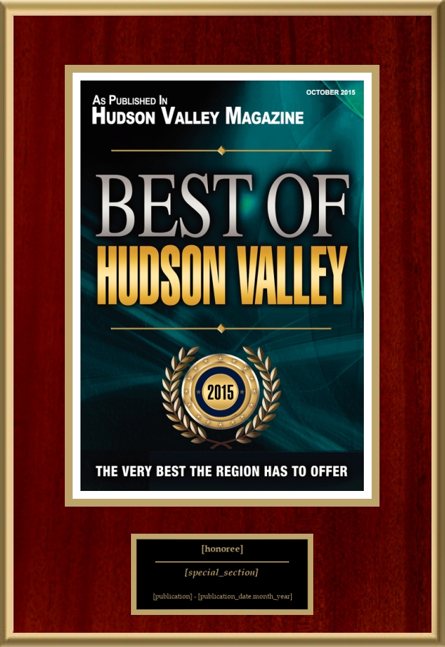 Best Of Hudson Valley American Registry Recognition Plaques, Award