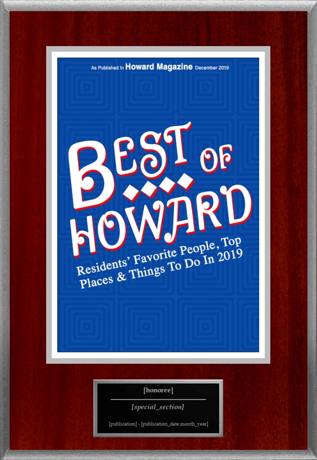 Best Of Howard 2019 American Registry Recognition Plaques, Award