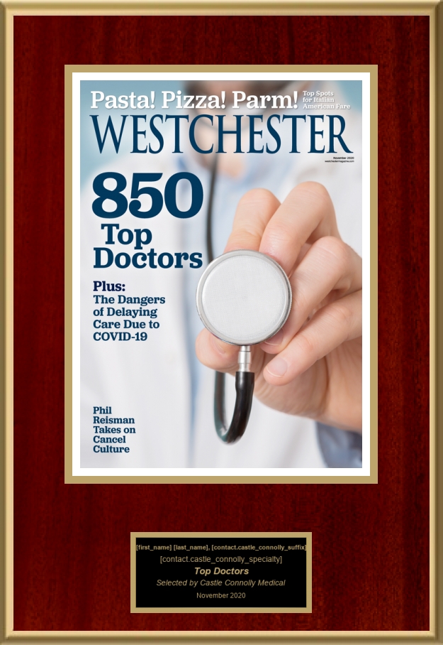 Westchester Magazine Top Doctors 2020 American Registry Recognition