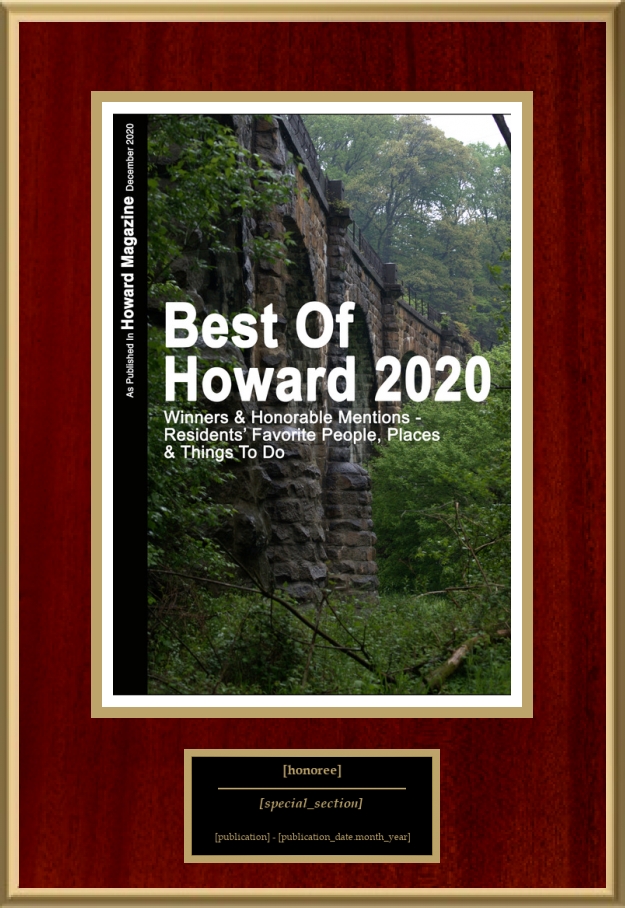 Best Of Howard 2020 American Registry Recognition Plaques, Award