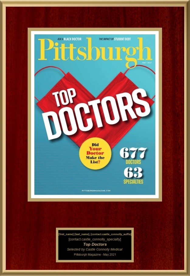 Pittsburgh Magazine Top Doctors American Registry Recognition