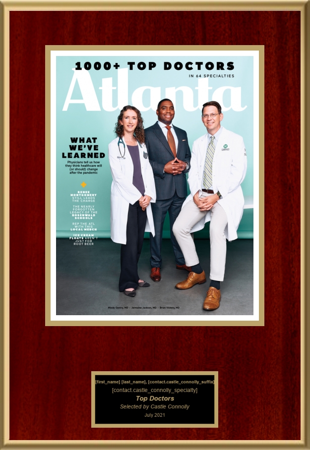 Atlanta Magazine Top Doctors American Registry Recognition Plaques